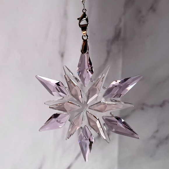 Crystal Snowflake Sun Catcher Christmas Tree Decor Czech Bohemia Crystal Gift - Picture 11 of 15